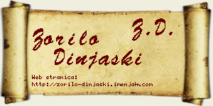Zorilo Dinjaški vizit kartica